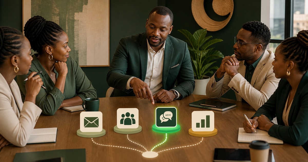 A management team choosing one focused AI agent pilot from four business workflows.